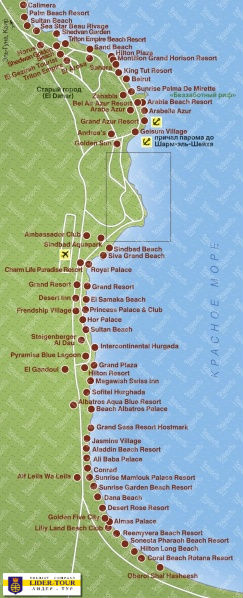 Карта Хургады