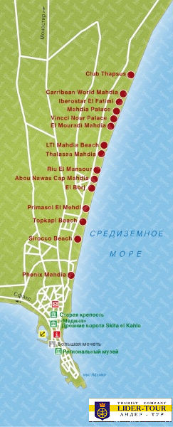 Карта Махдия